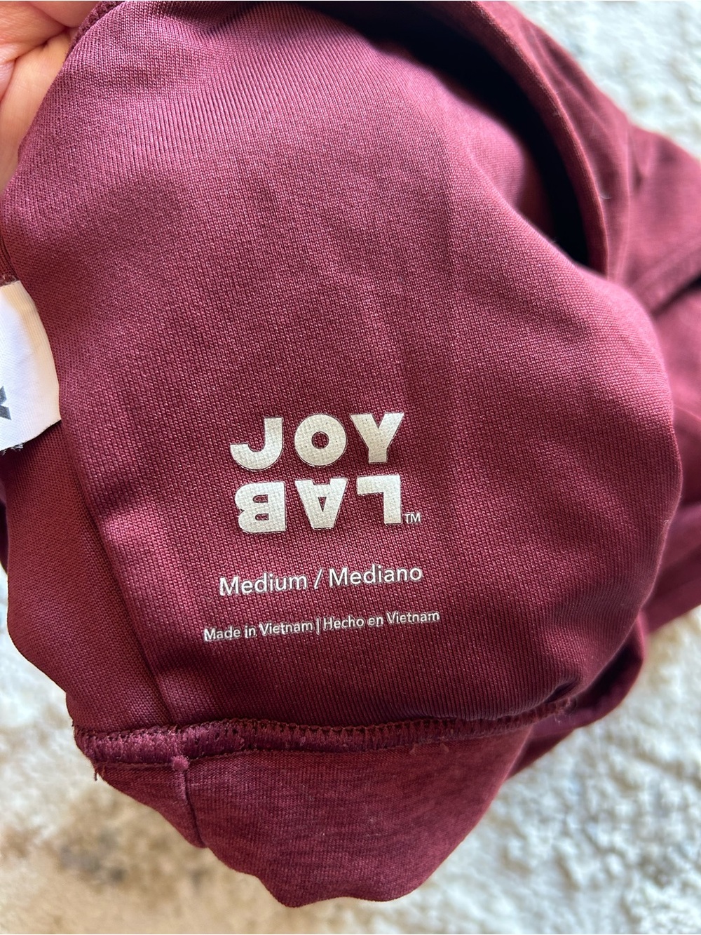 JoyLab Maroon Crop Tank Top - Picture 3 of 3